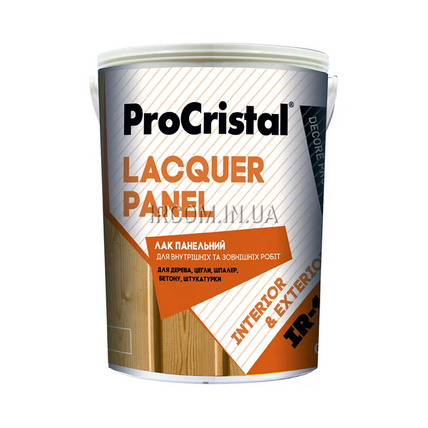 Лак панельний ProCristal Lacquer Panel ІР-10, 0,7 л, безбарвний, глянсовий 44227 фото