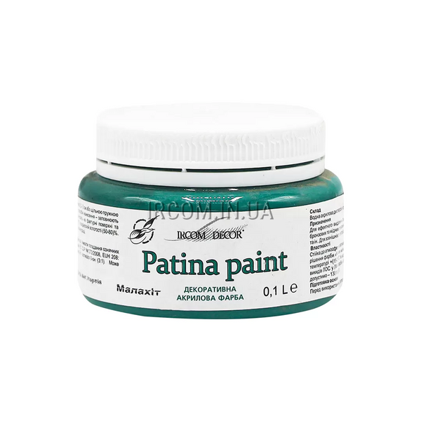 Краска декоративная Ircom Decor Patina paint IP-201, 0,1 л, малахит 00301300 фото