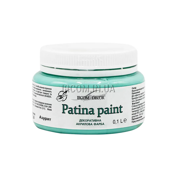 Краска декоративная Ircom Decor Patina paint IP-200, 0,1 л, азурит 00301299 фото