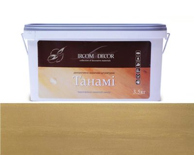 Штукатурка декоративная ИРКОМ Танамі, 3,5 кг, золотой 4134010934 фото