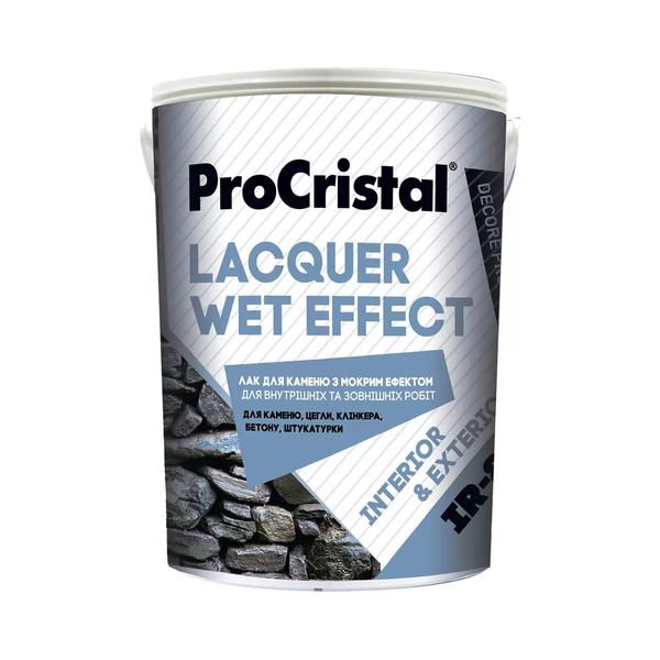 Лак для каменю мокрий ефект ProCristal Lacquer Wet Effect IР-83, 0,7 кг 42387 фото